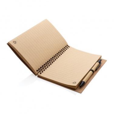 Logo trade corporate gift photo of: Cork spiral notebook with pen