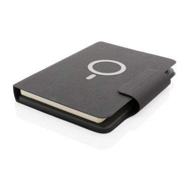 Logo trade promotional merchandise image of: Artic Magnetic 10W wireless charging A5 notebook