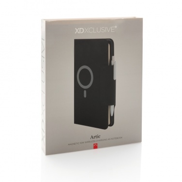 Logotrade promotional giveaway picture of: Artic Magnetic 10W wireless charging A5 notebook