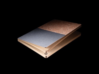 Logo trade advertising products image of: A5 cork & kraft notebook