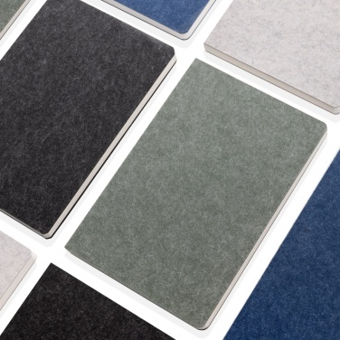 Logotrade promotional item picture of: Phrase GRS certified recycled felt A5 notebook