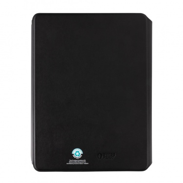 Logotrade promotional giveaway image of: Swiss Peak RCS rePU notebook with 2-in-1 wireless charger