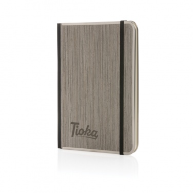 Logotrade corporate gift image of: Treeline A5 wooden cover deluxe notebook