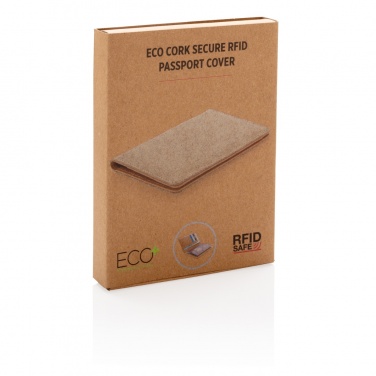 Logo trade promotional gifts picture of: Cork secure RFID passport cover