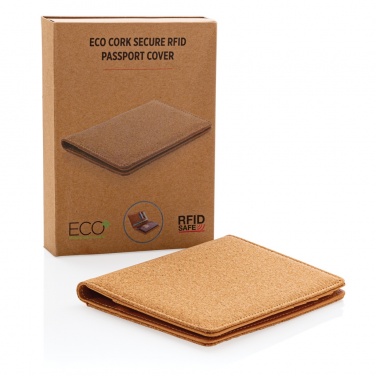 Logo trade promotional giveaways picture of: Cork secure RFID passport cover
