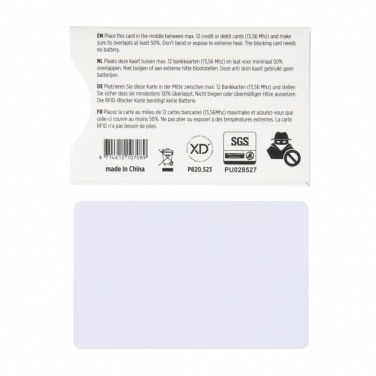 Logotrade advertising products photo of: Anti-skimming RFID shield card with active jamming chip