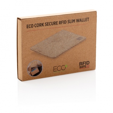 Logo trade promotional merchandise picture of: Cork secure RFID slim wallet