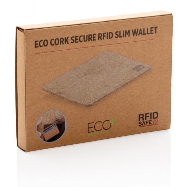 Logotrade business gift image of: Cork secure RFID slim wallet