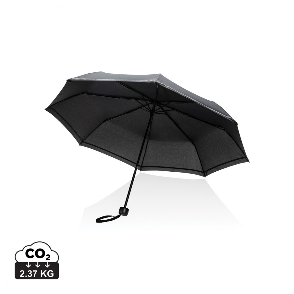 Logo trade promotional items picture of: 20.5"Impact AWARE™ RPET 190T pongee mini reflective umbrella