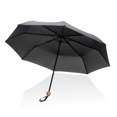 Logotrade promotional product image of: 20.5" Impact AWARE™ RPET 190T Pongee bamboo mini umbrella