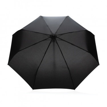 Logo trade promotional gift photo of: 21" Impact AWARE™ RPET 190T bamboo auto open/close umbrella