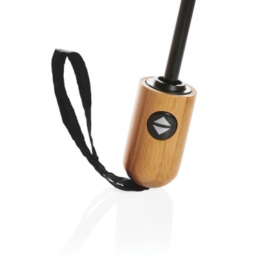 Logotrade advertising product picture of: 21" Impact AWARE™ RPET 190T bamboo auto open/close umbrella