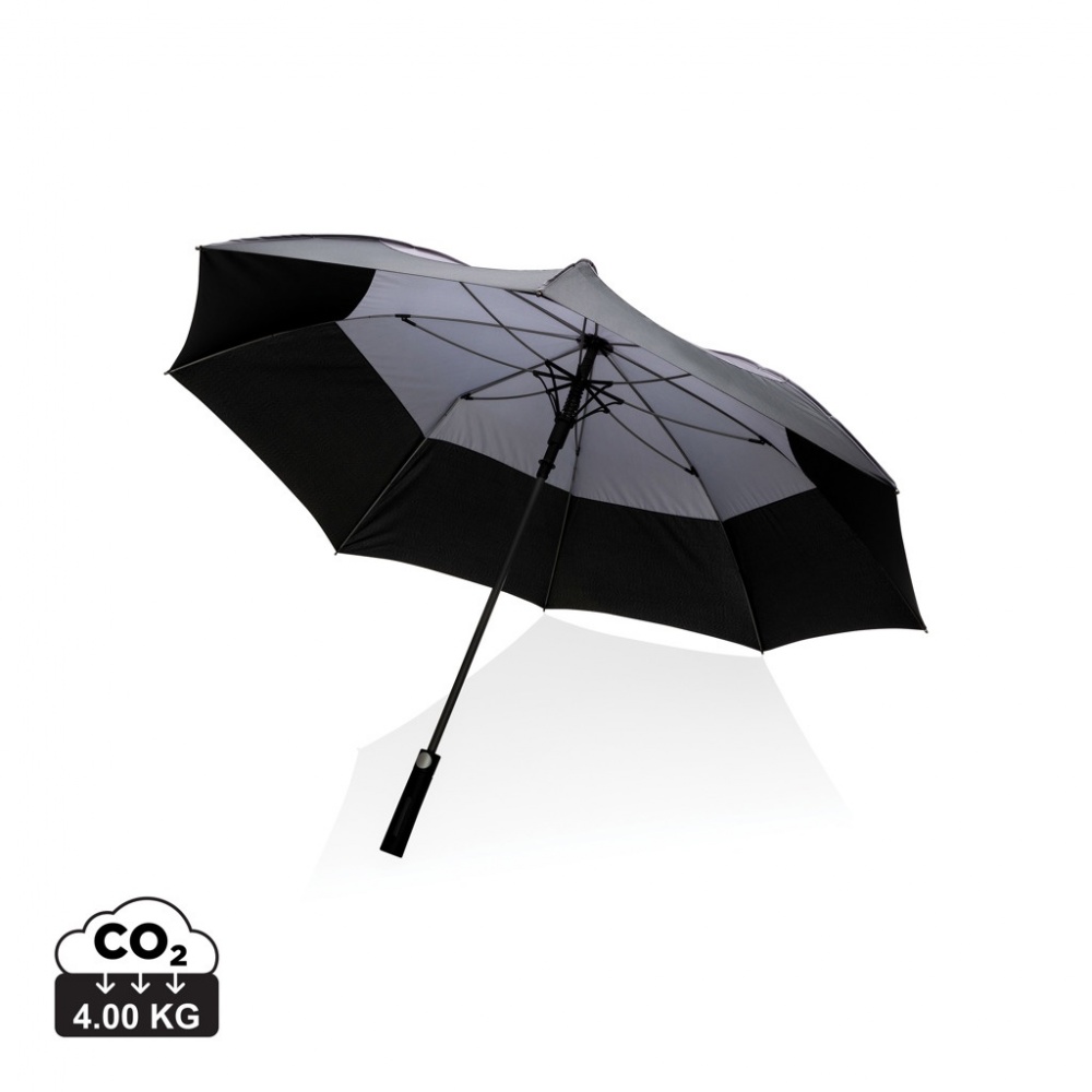Logo trade corporate gift photo of: 27" Impact AWARE™ RPET 190T auto open stormproof umbrella