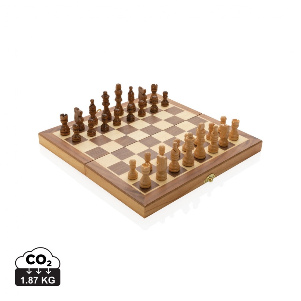 Logotrade promotional item picture of: Luxury wooden foldable chess set