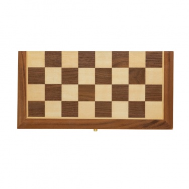 Logo trade promotional merchandise image of: Luxury wooden foldable chess set