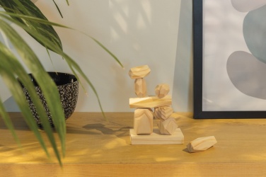 Logotrade promotional item image of: Ukiyo Crios wooden balancing rocks in pouch