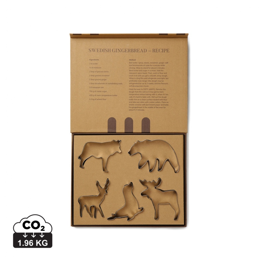 Logo trade promotional gift photo of: VINGA Nordic big 5 cookie cutter 5-piece set