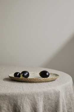 Logo trade promotional gift photo of: VINGA Nuvem stoneware serving plate