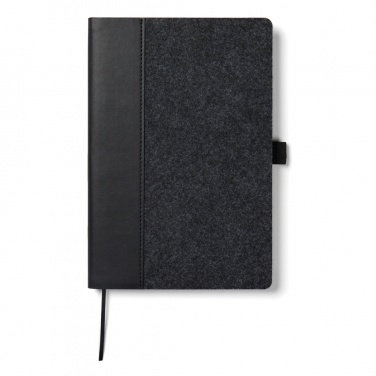 Logo trade corporate gifts image of: VINGA Albon GRS recycled felt notebook