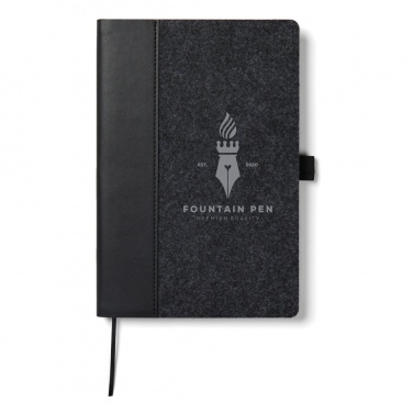 Logo trade promotional products picture of: VINGA Albon GRS recycled felt notebook