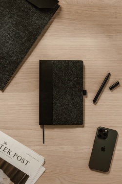 Logotrade promotional gift image of: VINGA Albon GRS recycled felt notebook