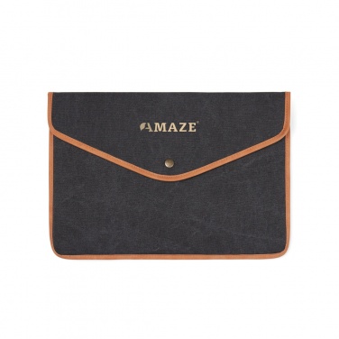 Logo trade promotional products image of: VINGA Bosler GRS recycled canvas 16" laptop sleeve