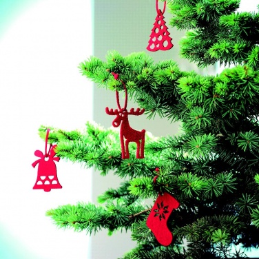 Logotrade advertising products photo of: Set of 6 felt tree hangers