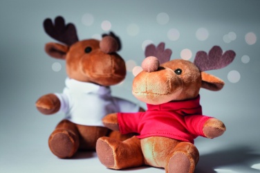 Logo trade promotional giveaway photo of: Plush reindeer with hoodie