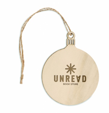 Logotrade promotional merchandise photo of: Wooden Tree bauble hanger