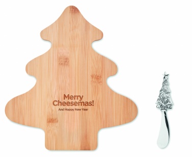 Logo trade promotional items image of: Cheese board set in bamboo Essen