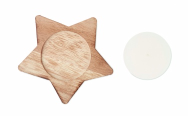 Logotrade promotional merchandise image of: Candle on star wooden base
