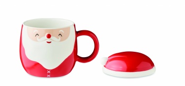 Logo trade business gift photo of: Ceramic mug with lid 370 ml