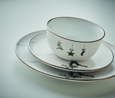 Logo trade promotional items picture of: 4 piece ceramic place setting