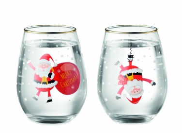 Logo trade promotional items picture of: Set of 2 Christmas glasses