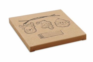 Logo trade advertising products picture of: Drawing wooden ornaments set