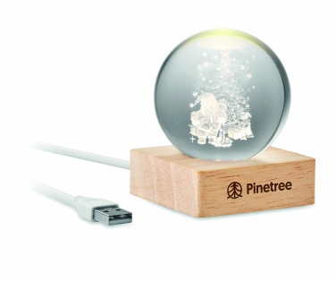 Logo trade promotional item photo of: Christmas LED crystal ball