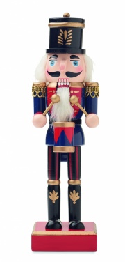 Logo trade business gifts image of: Nutcracker character in wood