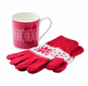 Logotrade business gift image of: Winter gift mug and gloves set