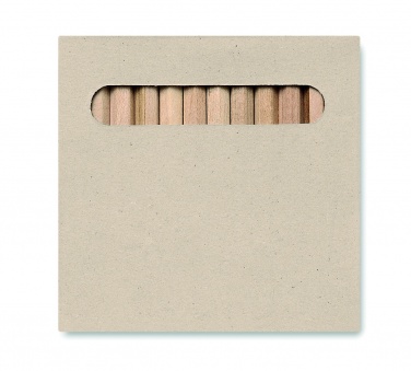 Logo trade promotional giveaways image of: 12 coloured pencils set