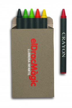 Logo trade promotional item photo of: Carton of 6 wax crayons