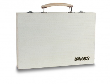 Logo trade promotional gifts image of: Artist's set in wooden box