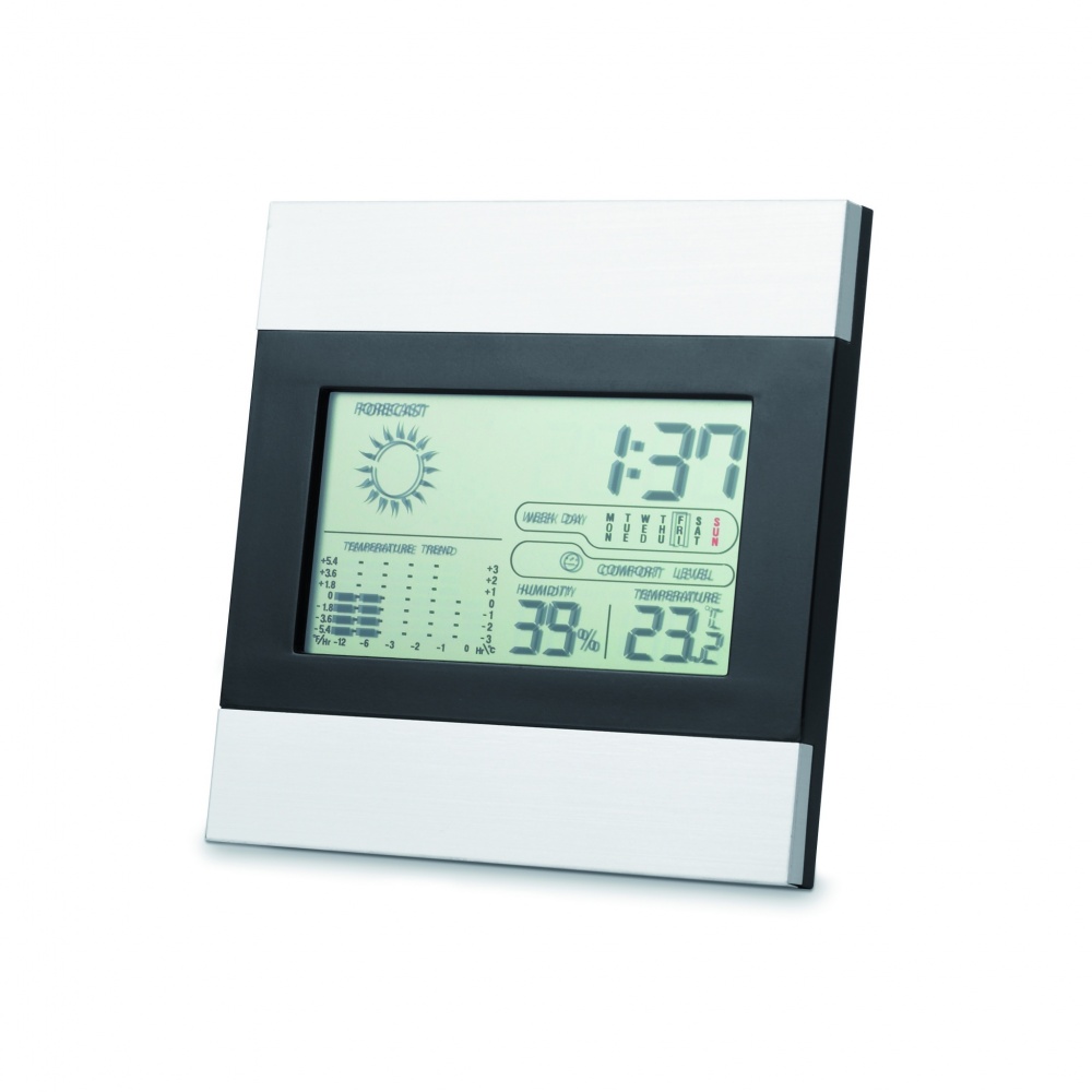 Logotrade promotional item image of: Weather station and clock