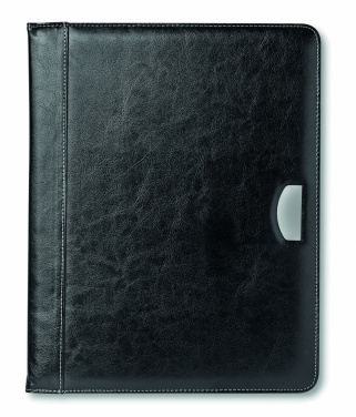 Logo trade advertising products picture of: PU portfolio w/ 20 pages bloc