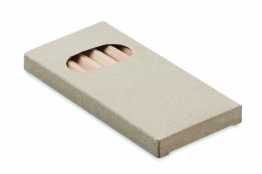 Logo trade promotional merchandise picture of: 6 coloured pencils in box