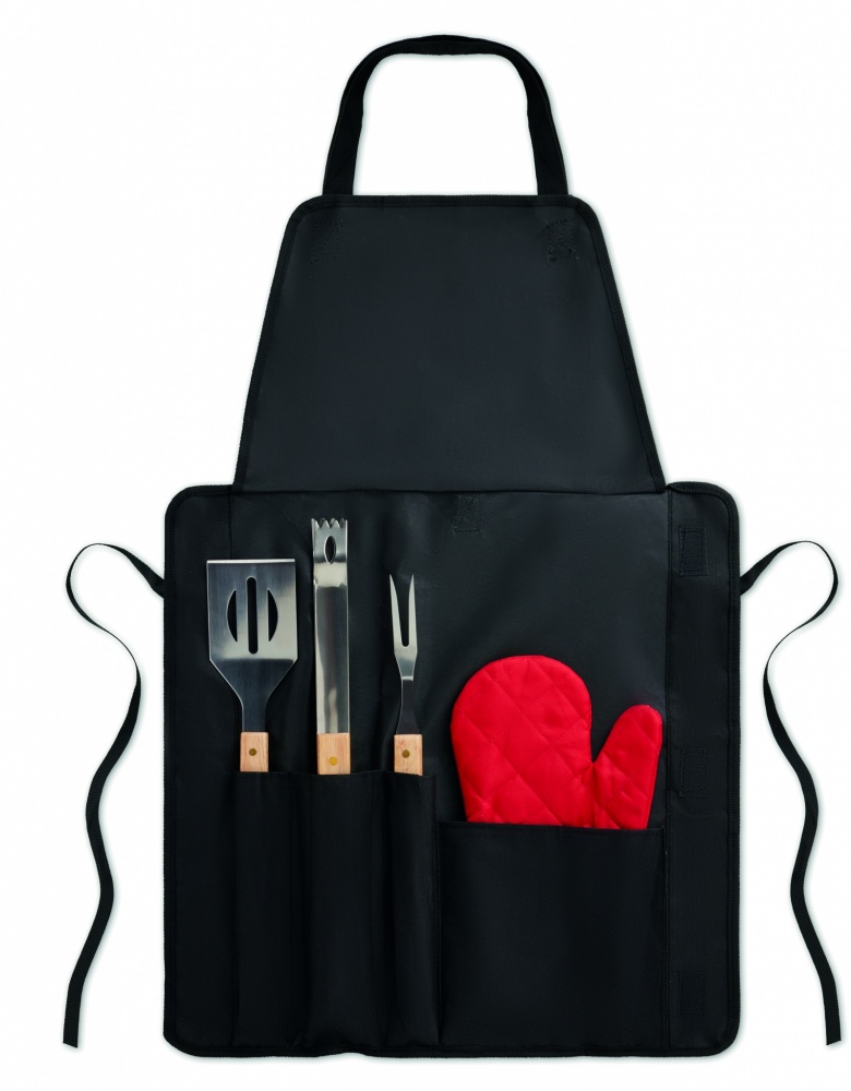 Logo trade promotional product photo of: BBQ apron with BBQ tools