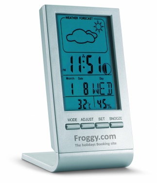Logotrade promotional gift picture of: Weather station with blue LCD