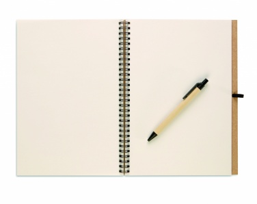 Logo trade promotional gift photo of: Recycled notebook with pen