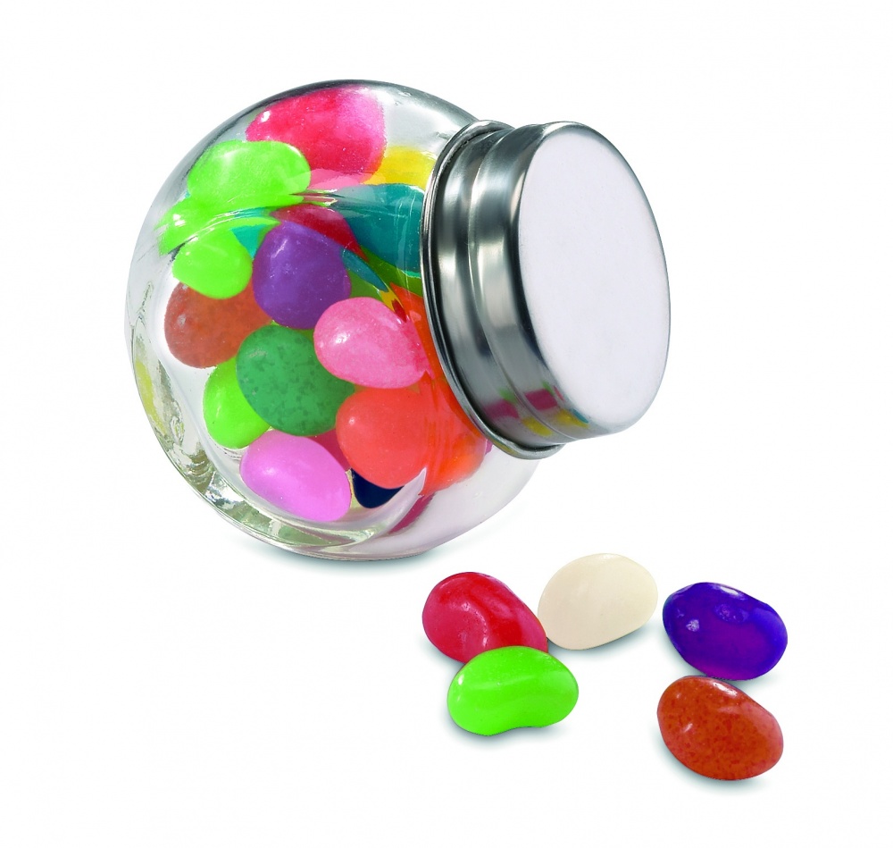 Logo trade promotional products image of: Glass jar with jelly beans