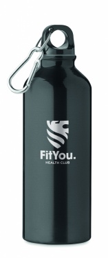 Logotrade promotional giveaways photo of: 500 ml single-walled water bottle made of recycled aluminum with a carabiner