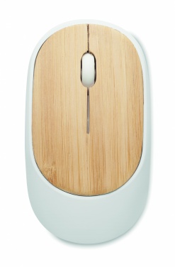 Logo trade promotional giveaway photo of: Wireless mouse in bamboo